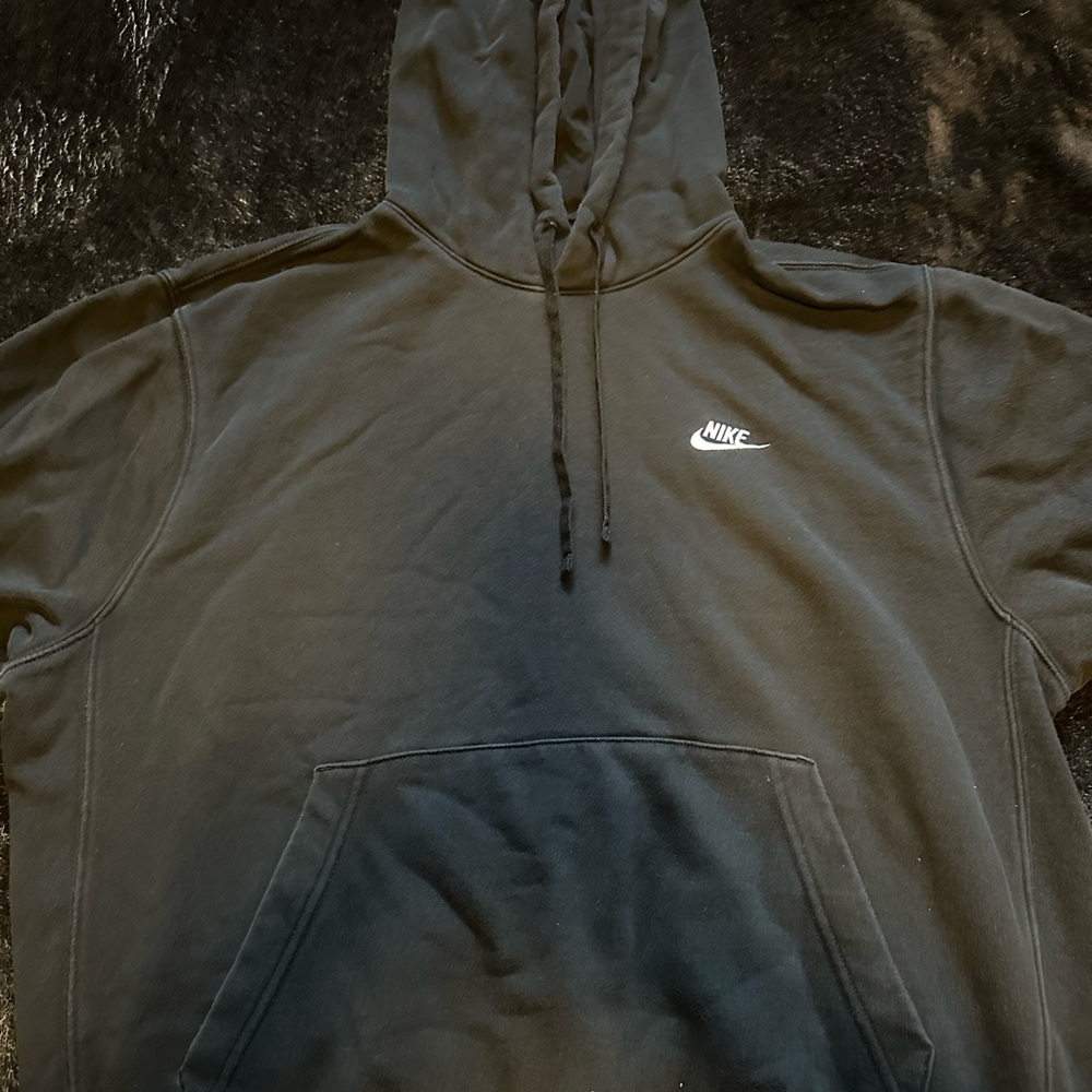 Nike Black Sweatshirt Hoodie with Ribbed Cuffs